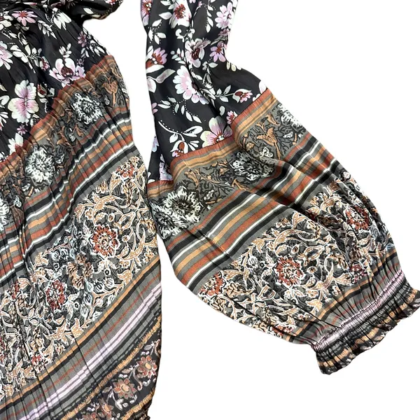 Anthropologie Current Air Alyce Brown Floral Mini Dress - Image 7