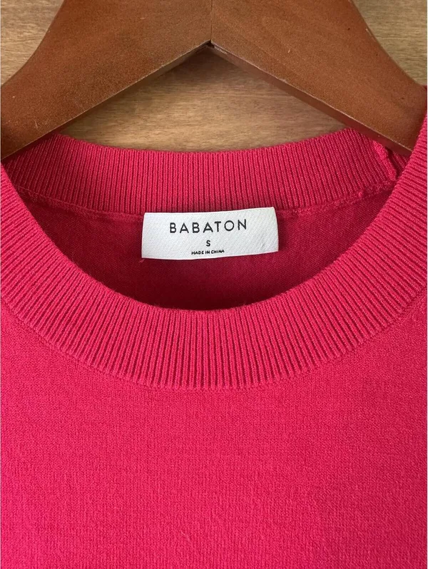 Babaton Aritzia Fushia Hot Pink Sweater Vest Sleeveless Women’s size Small - Image 5