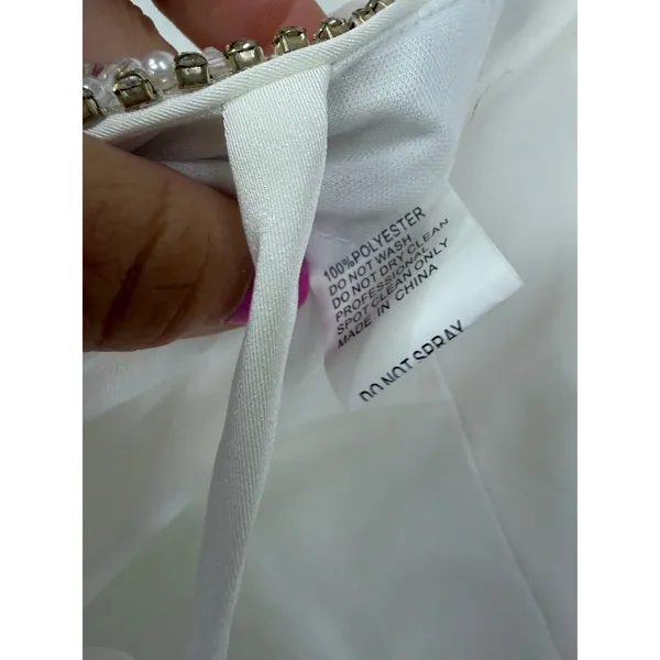 NEW Mac Duggal Savannah Dress White Size 6 Cocktail - Image 5