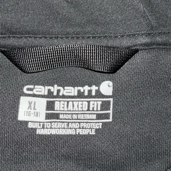 Carhartt Women’s Relaxed Fit Midweight Full Zip Hooded Sweatshirt in Black XL - Image 6