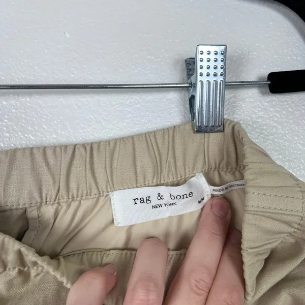 Rag‎ & Bone Womens Barrel Leg Pants Tan Beige Lightweight Elastic Waist Size M - Image 4