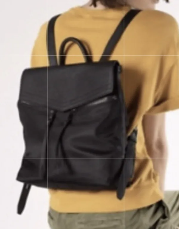 Botkier New York Black Nylon/Faux Pebbled Leather Backpack - Image 2
