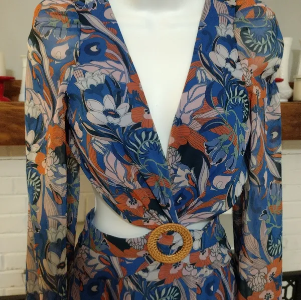 Gianni Bini NEW* Lillian Floral Blue Maxi Dress - Image 3