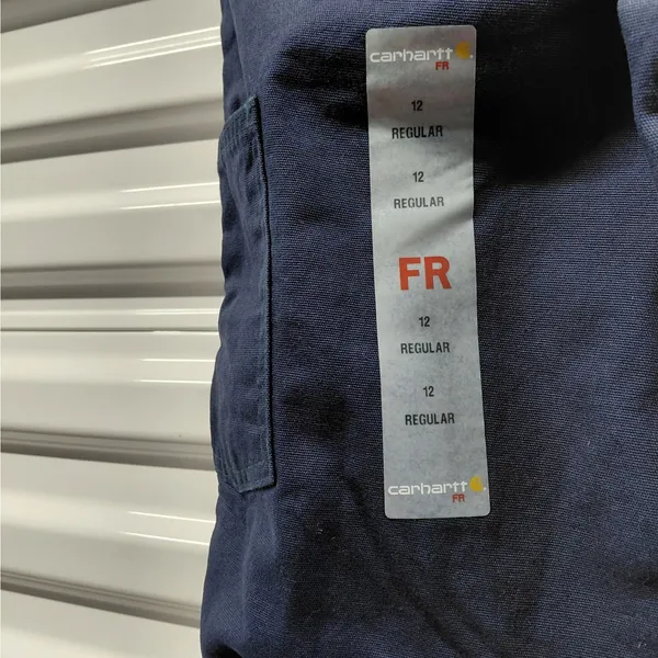 Carhartt Womens FR Rugged Flex Work Pants Size 12 Navy Flame Resistant Utility - Image 3