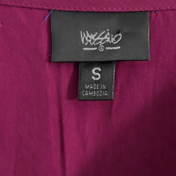 Mossimo‎ Womens Magenta Draped Cowl Neck Cold Shoulder Sleeveless Party Dress S - Image 2