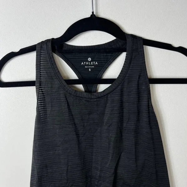 Athleta black‎ racer back tank top women’s size small - Image 2