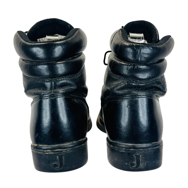 Justin Basics Black Leather Roper‎ Lace-Up Boots Women's 6B Work Western Vintage - Image 7
