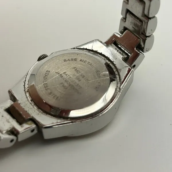 Women’s Two-tone Silver and Rose-gold Crystal Accented Analog Watch Working - Image 6
