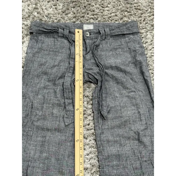 Converse One Star Women’s Gray Wide Leg Pants Cotton Belted Low Rise Size 4 - Image 9