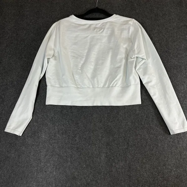 OFFLINE by Aerie Womens XXL White Cropped Long Sleeve Crewneck Sweatshirt - Image 9