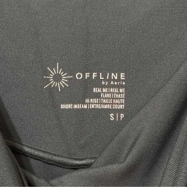 OFFLINE By Aerie Real Me High Waisted Crossover Flare Legging Green Size Small - Image 3