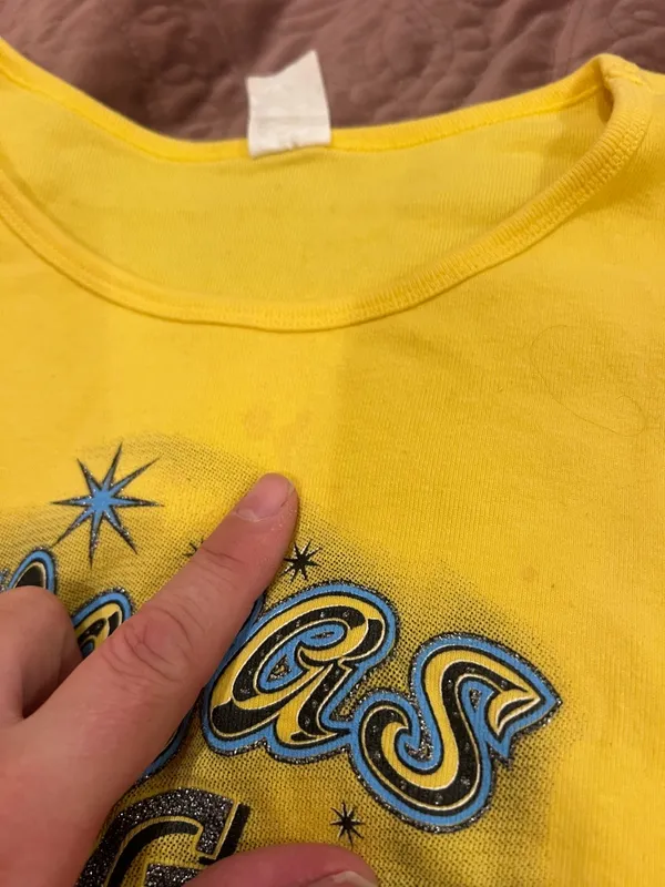 Vegas Girl Yellow Graphic hrs Tee - Image 4