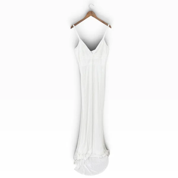 Lulus Stunning Vow White Beaded Sequin Maxi Dress size Large - Image 3