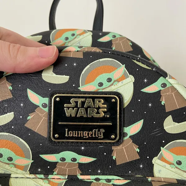 NWOT‎ Loungefly Disney Parks Mandalorian Baby Yoda Grogu mini backpack bag - Image 9