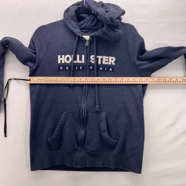 Hollister Fleece Lined‎ Hoodie Blue Large - Image 16