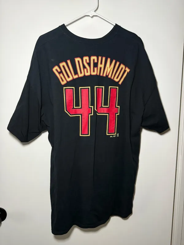 Majestic Arizona Diamondbacks Paul Goldschmidt T-Shirt Black Mens 2XL - Image 4
