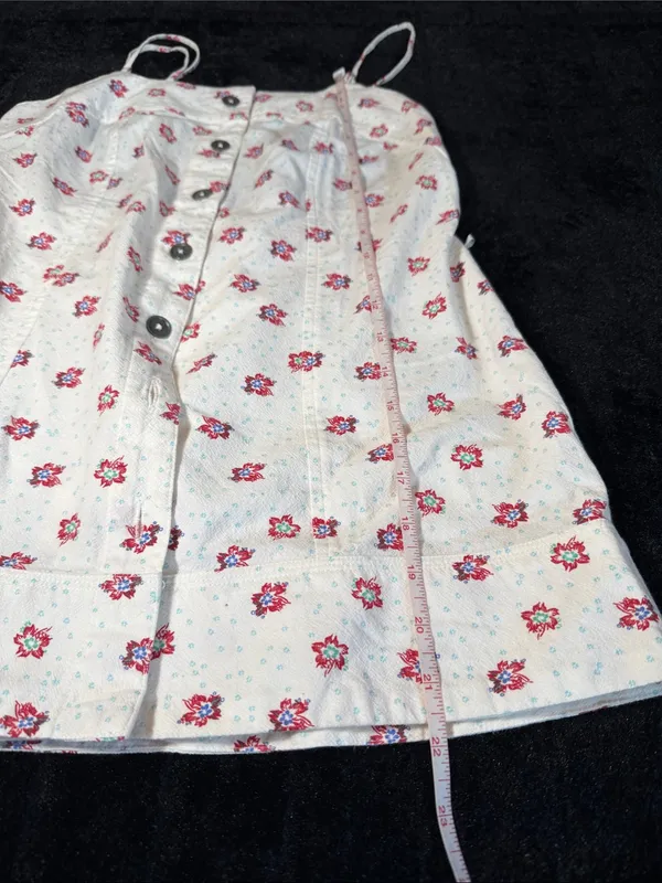 Free People Maddie Floral Print Sleeveless Top Cotton Square Neck Size XS NWOT - Image 11