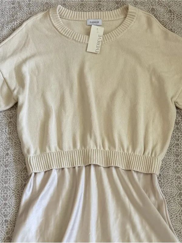 Evereve Wendy Two-Fer Dress In Champagne - Image 2