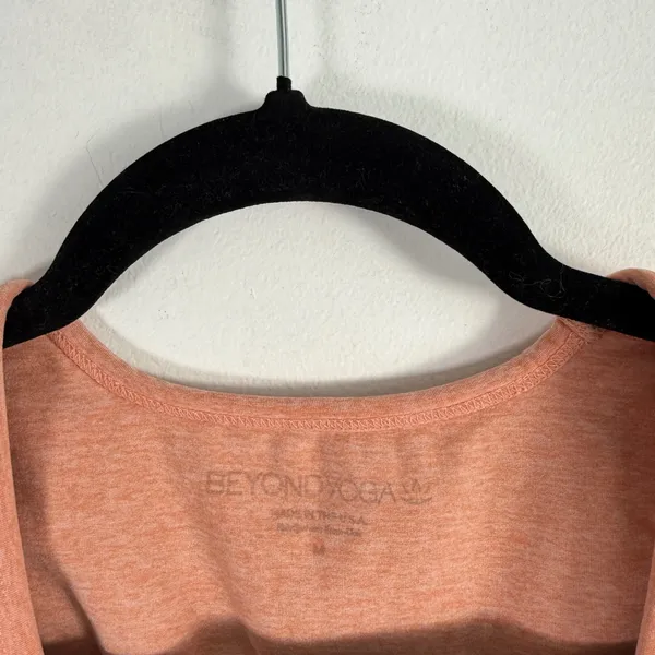 Beyond Yoga Tank Top Crop Peach Grey Colorblock Active Gym Womens Medium - Image 4