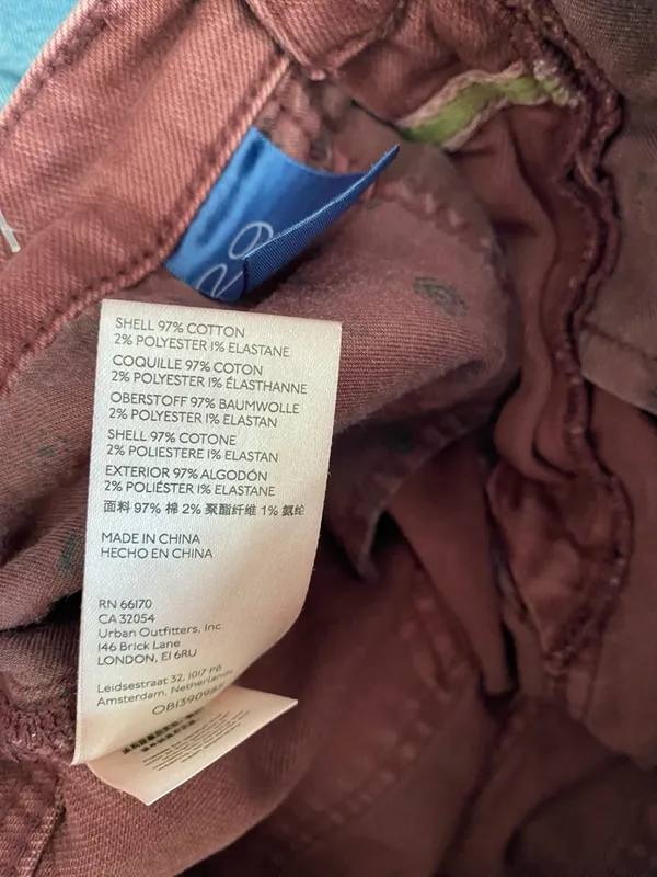 Pilcro The Breaker Relaxed Fit Burgundy Jeans size 29 - Image 10
