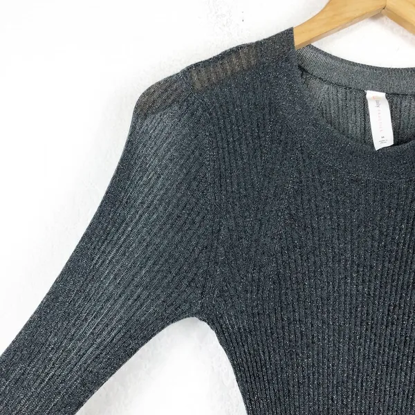 Daily Practice by Anthropologie Sheer Sparkle Sweater Midi Dress Medium Knit - Image 10