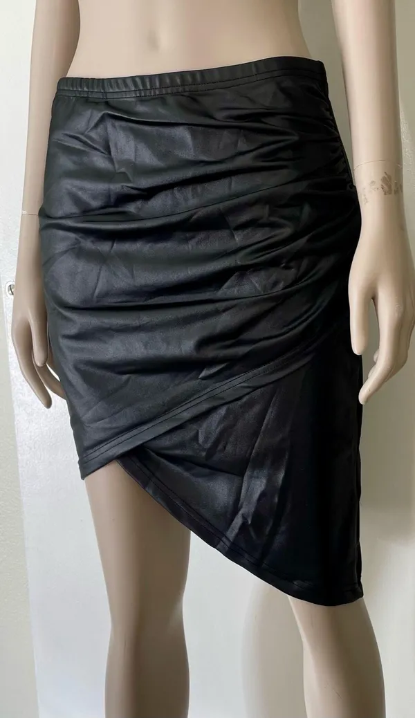 SheIn Bae High Waist Ruched Wrao Hem Skirt NWT! - Image 7