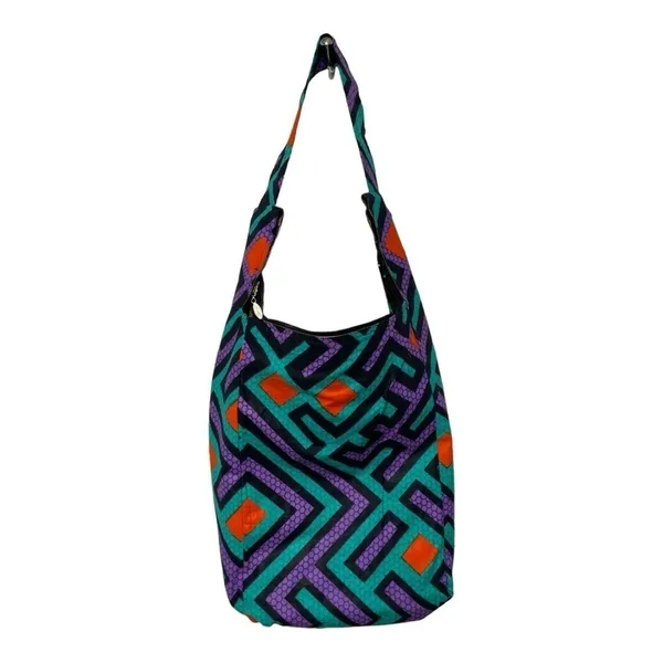 Womens Hippie Crossbody bag, Hobo Hand made Shoulder bag, Tribal Boho 17.5 X 15 - Image 4