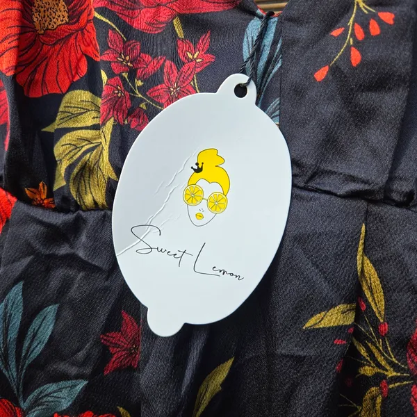 NEW Sweet Lemon Floral Print Halter Neck Maxi Dress - Image 11
