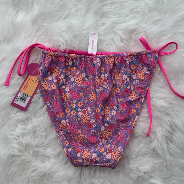 Ninety Nine Tunnel Tie Reversible Hipster Swim Bottoms Size Large - Image 7