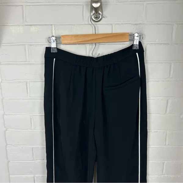 Topshop Black Stripe Trouser Pants Size 2 - Image 11