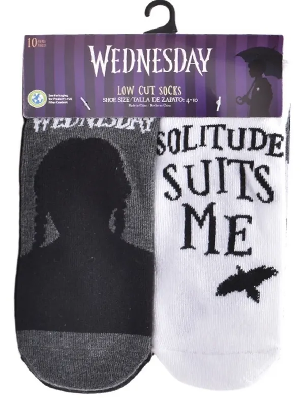 Wednesday Addams Socks Womens 10 Pack Low Cut Shoe Size 4-10 NWT MGM Netflix New - Image 3