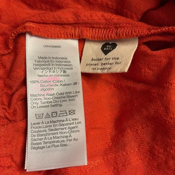 Madewell women’s Swiss Dot Babydoll Pajama Shorts orange Size XXS - Image 7