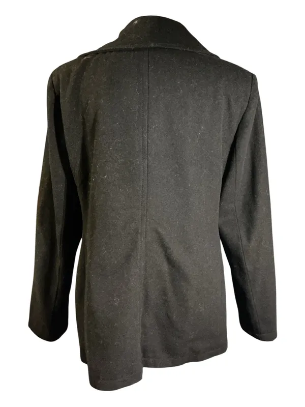 New York & Company Black Double-Breasted Peacoat – Women's Size L - Image 2