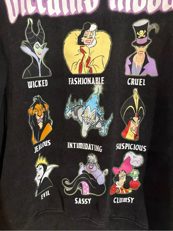 Disney Villains Crewneck Graphic Sweater | Size: Medium - Image 2