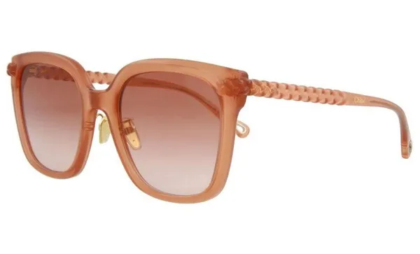 Chloé Core 56mm Square Sunglasses Nude Nude Orange Womens Size NS - Image 2
