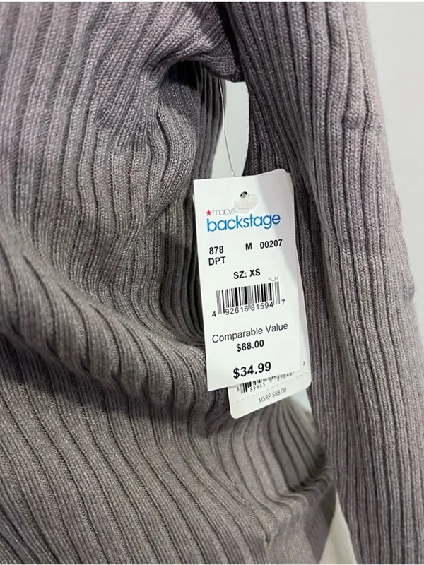 Honeydew USA Gray Ribbed up V-Neck Button Front Cardigan - Image 8