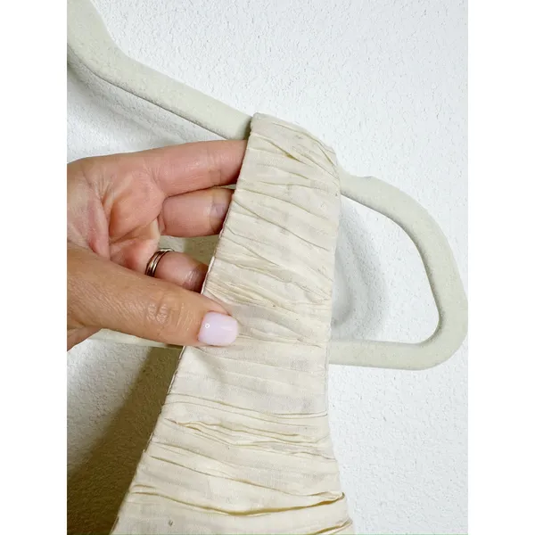 NWT Anthropologie Let Me Be One-Shoulder Pleated Maxi Dress Cream White Medium - Image 5