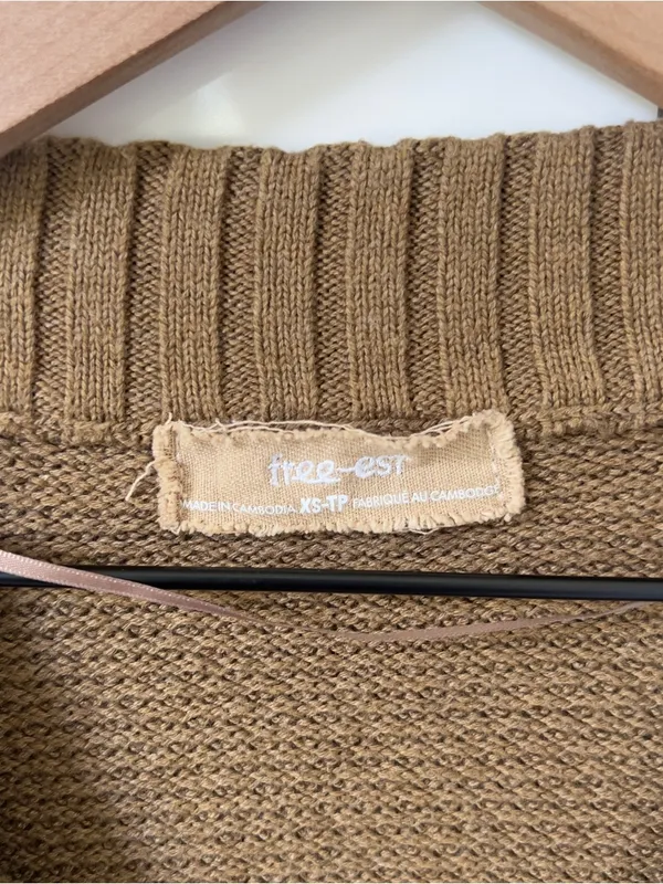 Free People Free est Hailee Cardi Set - Olive Green - NWOT - Image 6