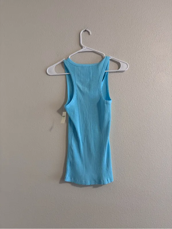 NWT aerie Ribbed Tank Top - Light Blue - Image 3