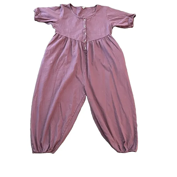 Kate Quinn Women's Jumpsuit Small Organic Cotton Mauve Pockets Oversized Baggy - Image 2