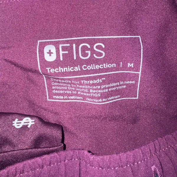 FIGS Purple and Blue Track Pants with Elastic Cuffs - Image 8