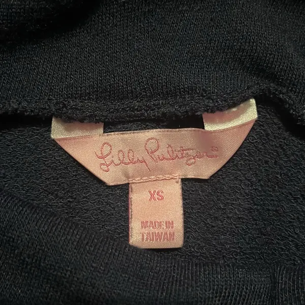 Lilly Pulitzer Hillary Pullover Cowl Neck Navy Blue XS - Image 4