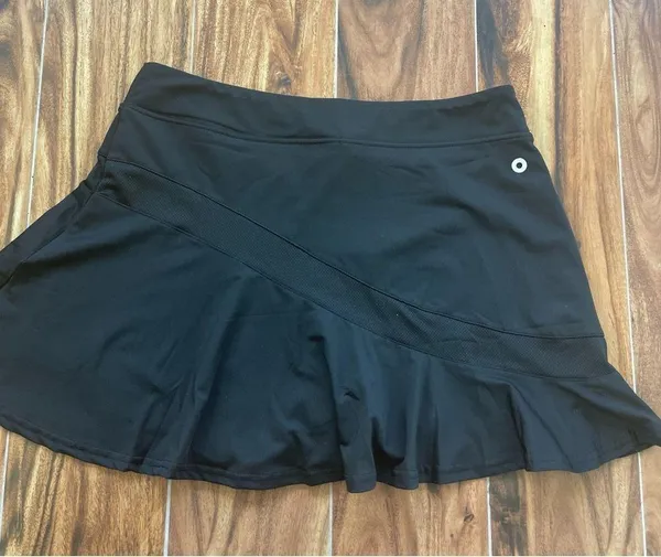 Ekouaer NWT Black Mesh Tennis Skirt w/Shorts Underneath Size XL - Image 11
