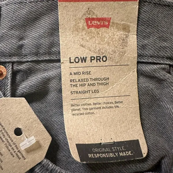 NWT Levi’s low pro faded black splatter straight 28 - Image 2
