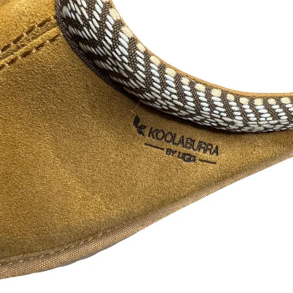 Koolaburra By UGG Slippers Mens Size 7 Brown Suede Faux Fur Lined Comfort - Image 4