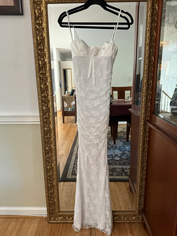 Majorelle White Lace Gown Xxs - Image 5