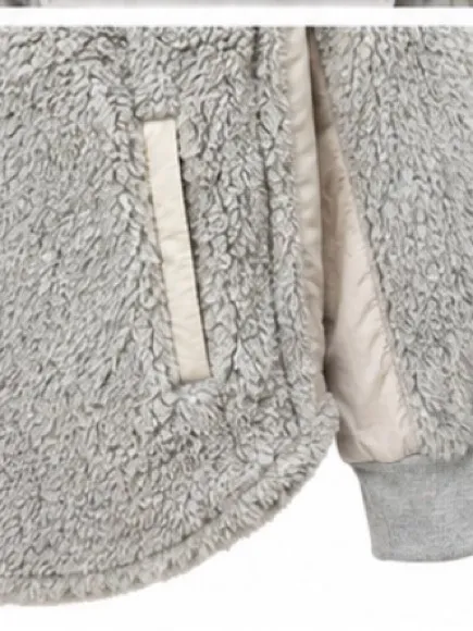 Southern Tide Sherpa Fleece Snap Pullover Jacket Blue Gray Size Large - Image 4