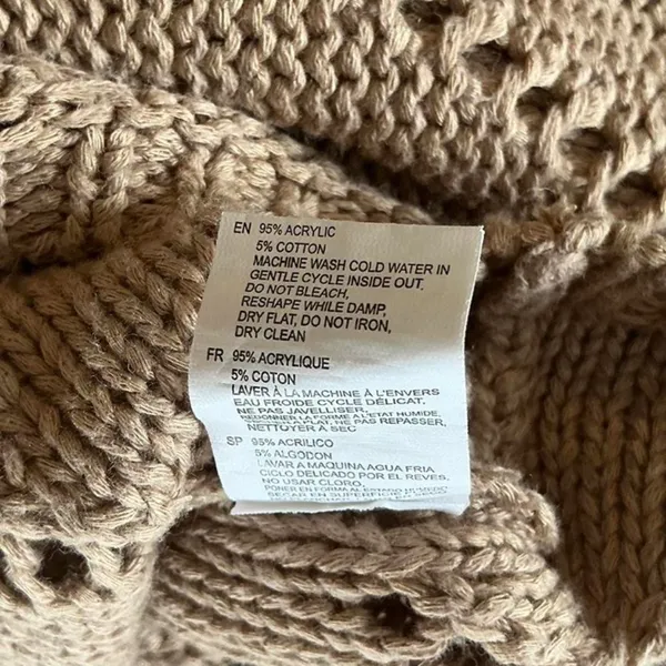 RD Style Tan Open Knit Cardigan‎ Size Large Lightweight Boho Chic - Image 5