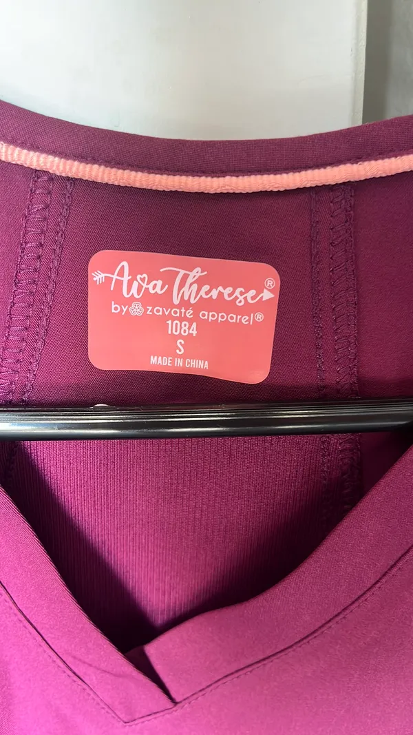 Ava Therese Scrub Top Purple - Image 2