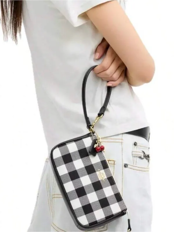 Coach Nolita 19 With Gingham Print And Charm - Image 3